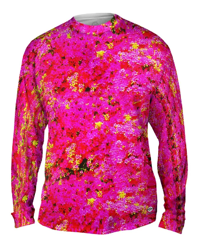 Thermal Lined Long Sleeve-Pink Flower Medley