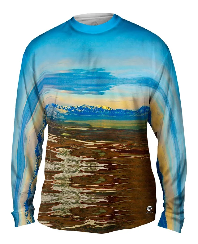 Henley Long Sleeve-Wasatch Mountains