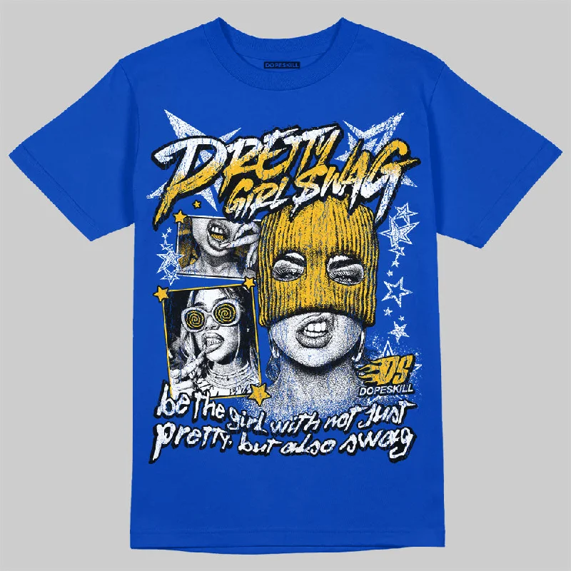 Heavyweight T-Shirt-Royal Blue Collection DopeSkill Royal Blue T-shirt Pretty Girl Swag Graphic