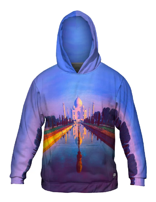 Two Tone Hoodie-Purple Taj Mahal Sunset