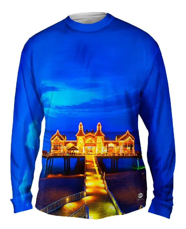 Layering Long Sleeve-Seebrucke Lights A Glow Blue Sunset