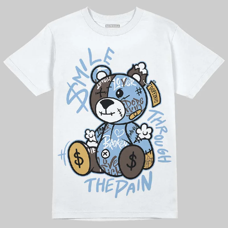 Fashionable T-Shirt-Handball Spezial Light Blue DopeSkill T-Shirt Smile Through The Pain Graphic