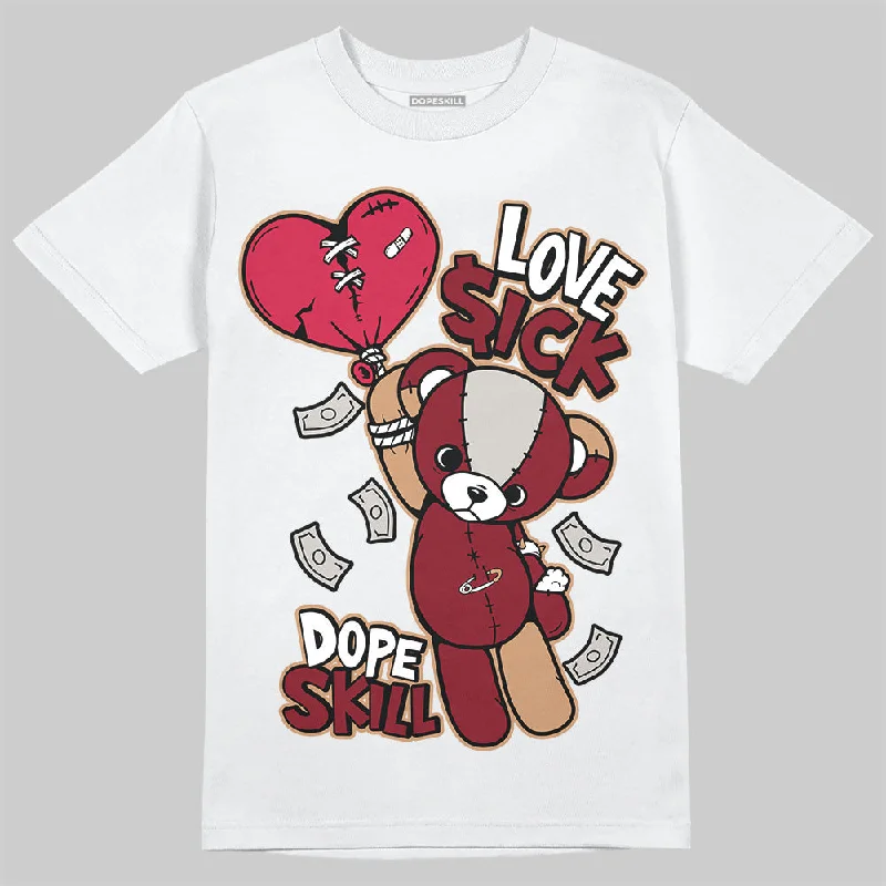 Meme T-Shirt-Samba OG Collegiate Burgundy DopeSkill T-Shirt Love Sick Graphic