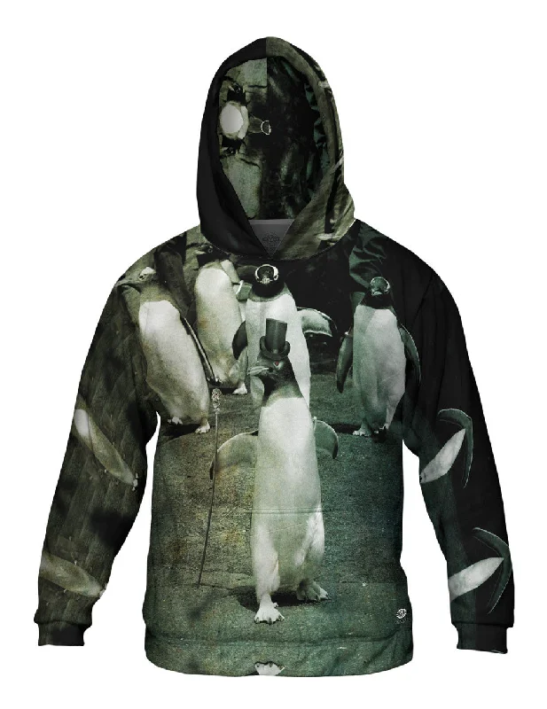 Winter Hoodie-Dancing Top Hat Penguin