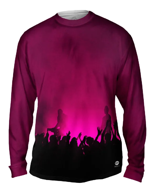 Adventure Long Sleeve-Edm Music Makes The Crowd Pink