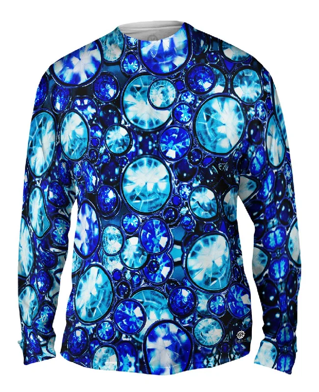 Turtleneck Long Sleeve-Aqua Gemstones