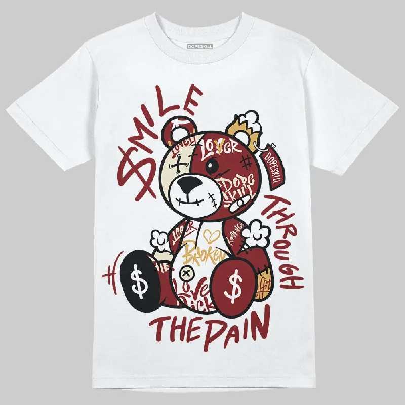 Loose T-Shirt-Dunk Sisterhood Team Red DopeSkill T-Shirt Smile Through The Pain Graphic