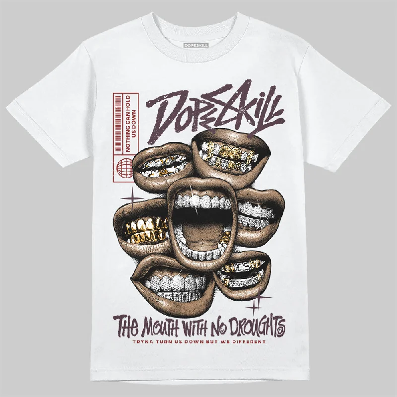 Anime T-Shirt-Samba OG Maroon Gold Metallic DopeSkill T-Shirt The Mouth With No Droughts Graphic