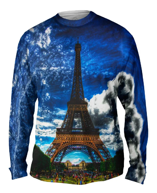 Striped Long Sleeve-Eiffel Tower Summer