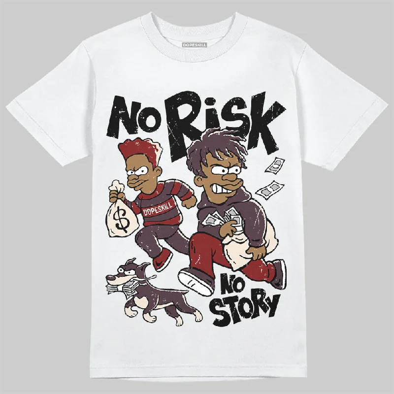 3D Print T-Shirt-Samba OG Maroon Gold Metallic DopeSkill T-Shirt No Risk No Story Graphic