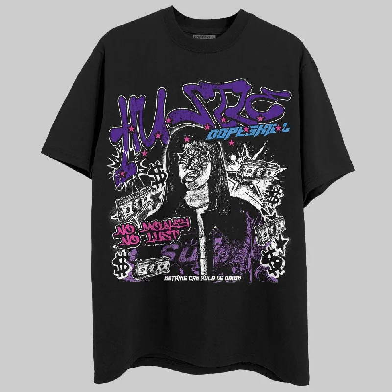 Loose T-Shirt-PURPLE Collection DopeSkill T-Shirt No Money No Lust Graphic