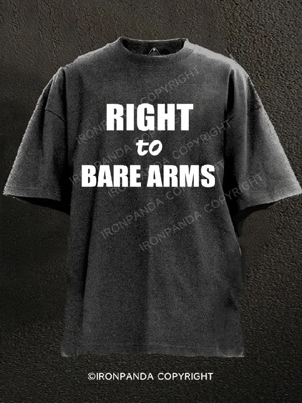 Classic T-Shirt-Right To Bare Arms Washed Gym Shirt