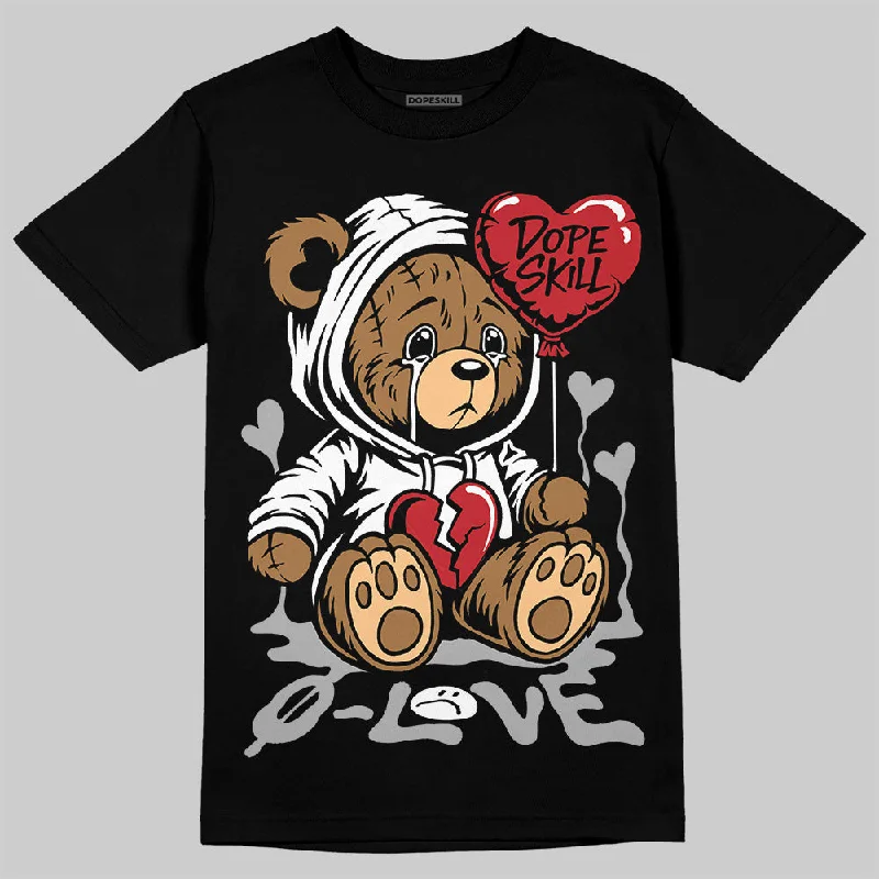 Plain T-Shirt-Bred Velvet 11s DopeSkill T-Shirt Broken Bear Graphic