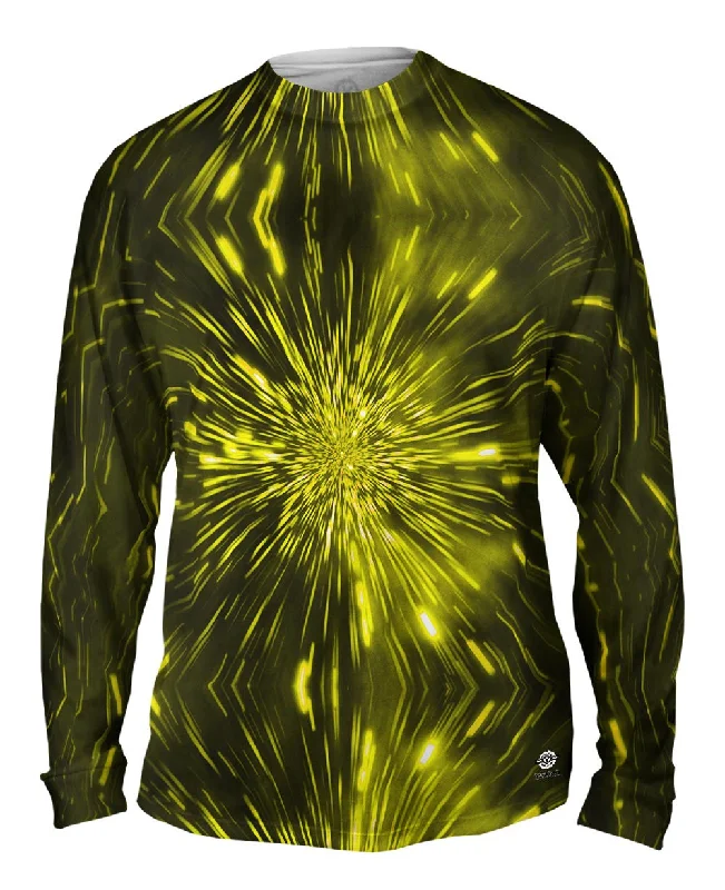 Outdoor Long Sleeve-Pulsating Starry Universe Yellow