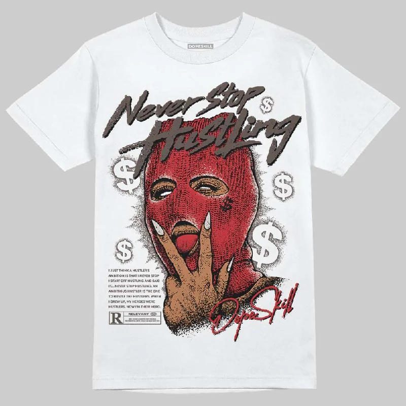 Grunge T-Shirt-Samba OG White Better Scarlet DopeSkill T-Shirt Never Stop Hustling Graphic