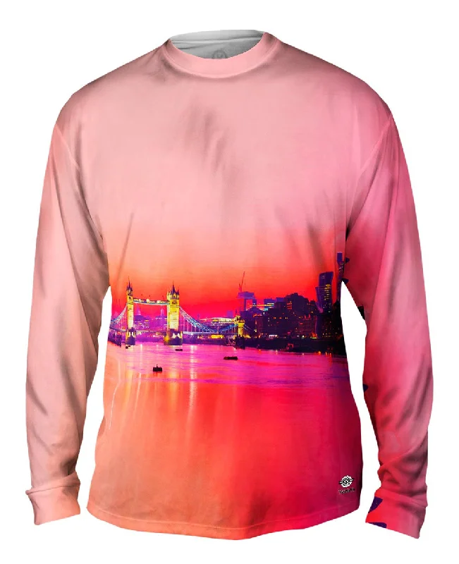 Edgy Long Sleeve-London Thames Sunset Panorama