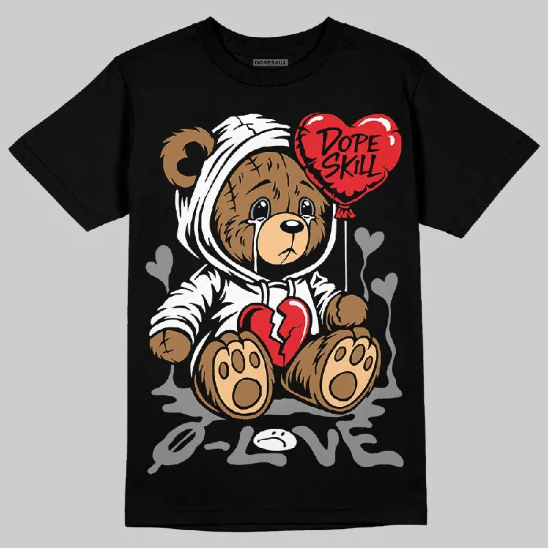 Embroidered T-Shirt-Rick Owens Black Leather Sneaker DopeSkill T-Shirt Broken Bear Graphic