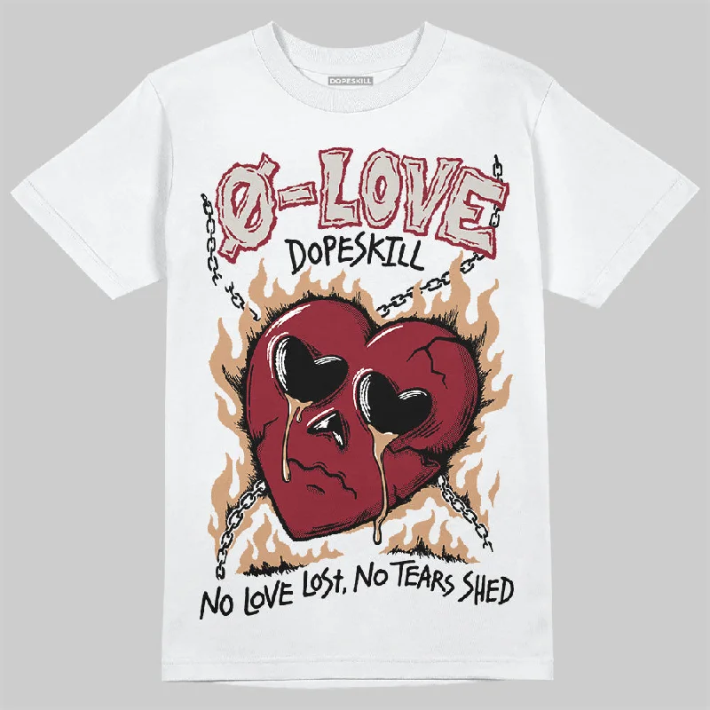 Tropical T-Shirt-Samba OG Collegiate Burgundy DopeSkill T-Shirt Crying Heart Graphic