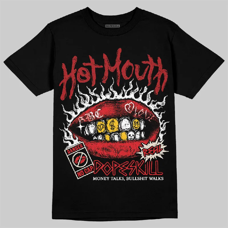 Slim Fit T-Shirt-Samba OG Talchum Pack Scarlet DopeSkill T-Shirt Hot Mouth Graphic