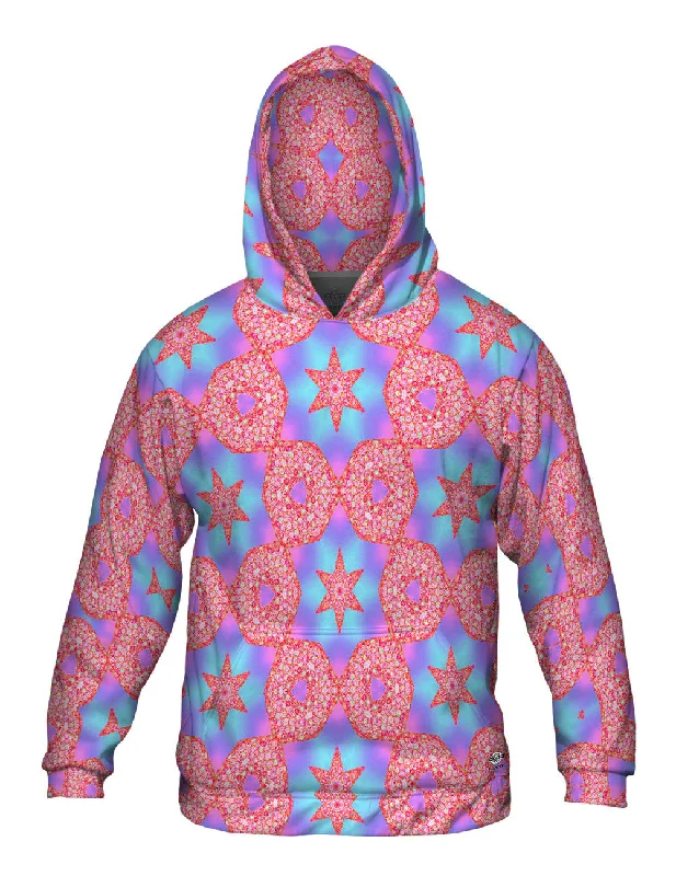 Outdoor Hoodie-Pink Starts Pattern