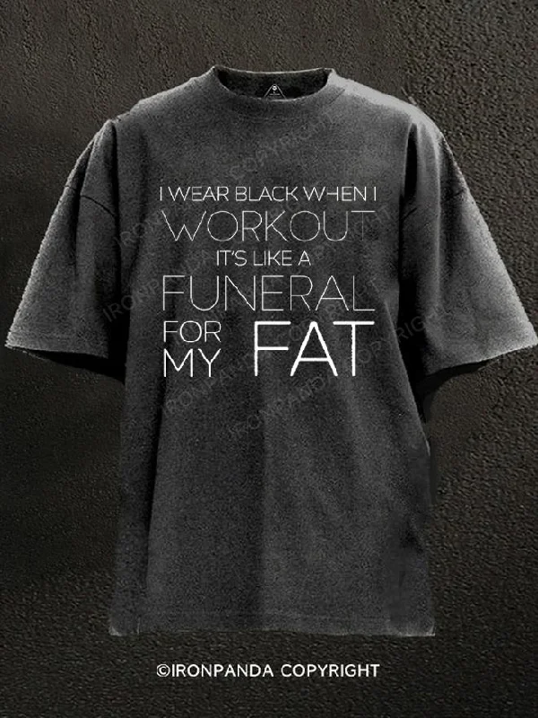 Vintage T-Shirt-I Wear Black When I Workout Washed Gym Shirt