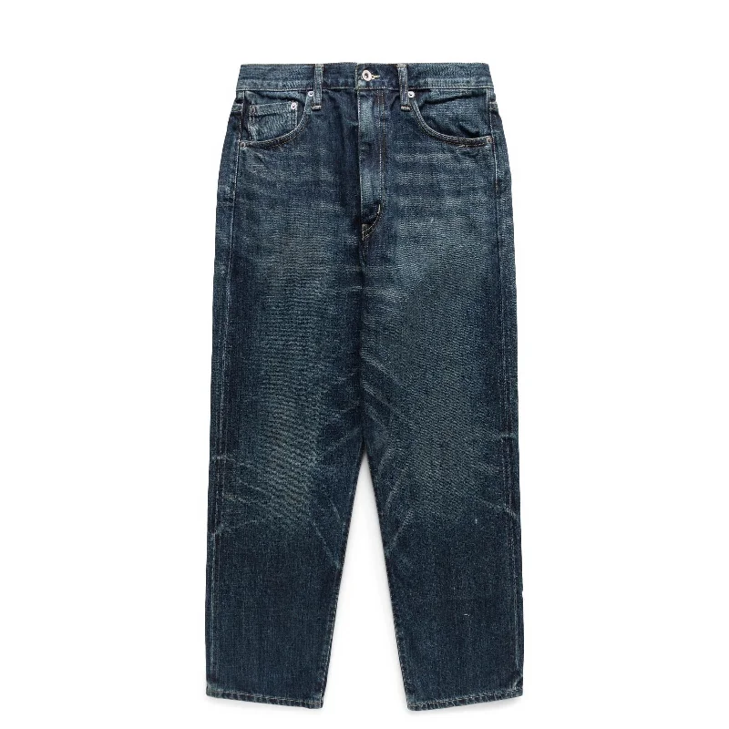 Track Pants-WASHED DENIM DP BASIC PANTS