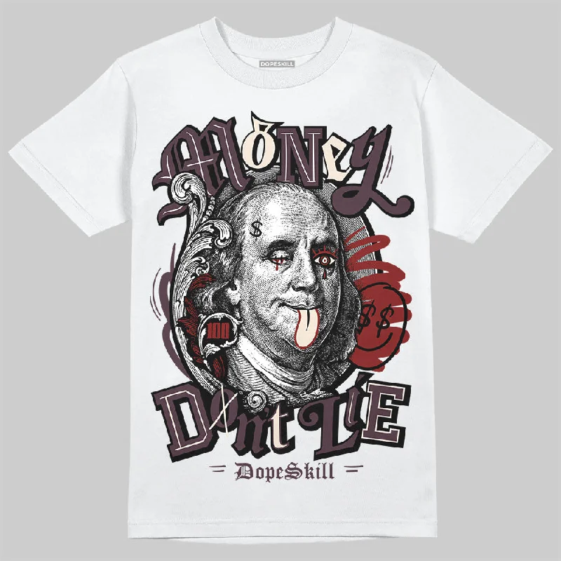 Punk T-Shirt-Samba OG Maroon Gold Metallic DopeSkill T-Shirt Money Don't Lie Graphic