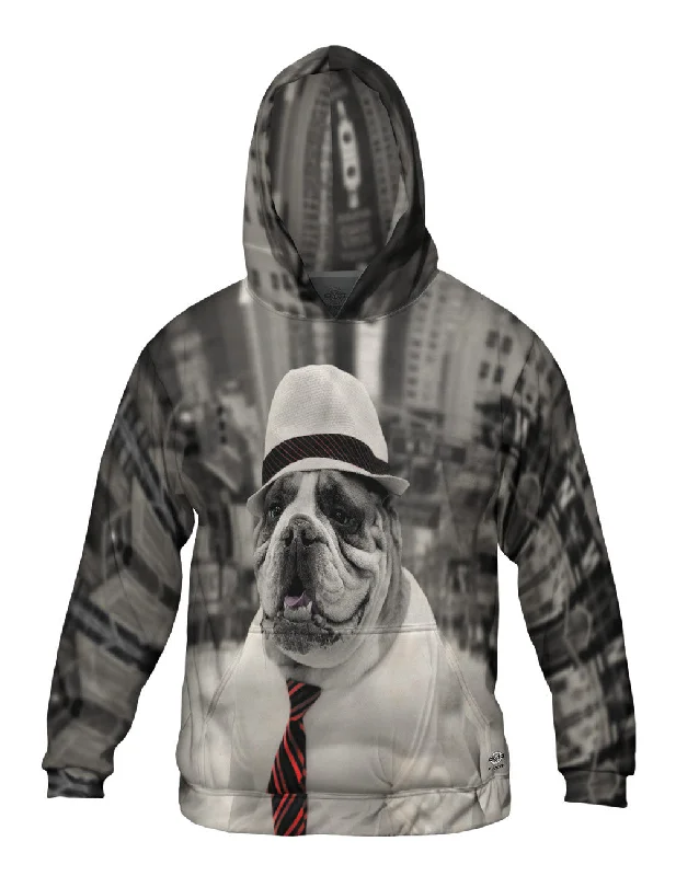 Washed Cotton Hoodie-City Tie Bulldog