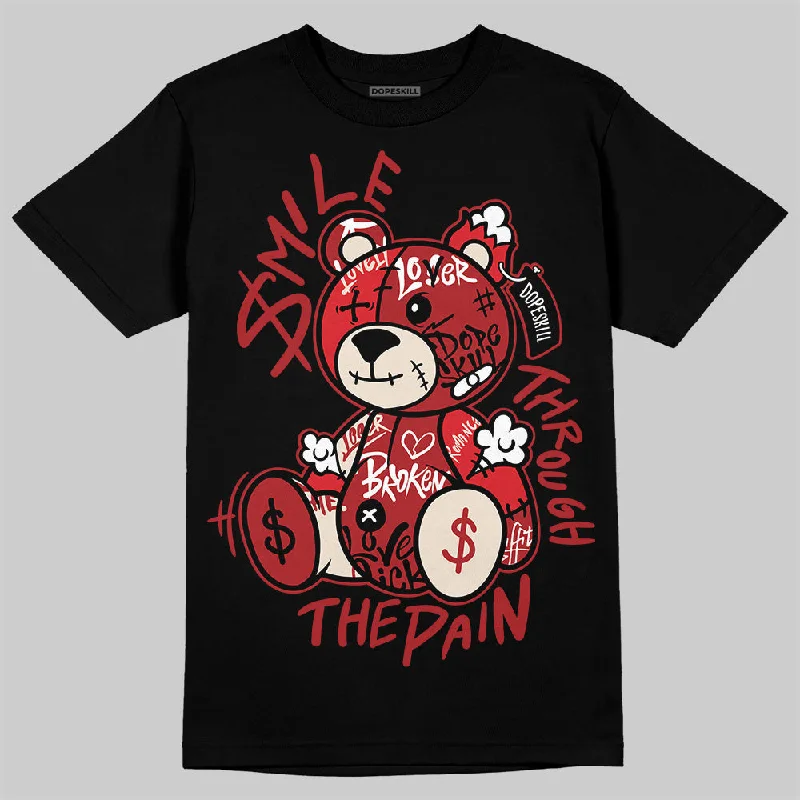 Loose T-Shirt-Samba OG Talchum Pack Scarlet DopeSkill T-Shirt Smile Through The Pain Graphic