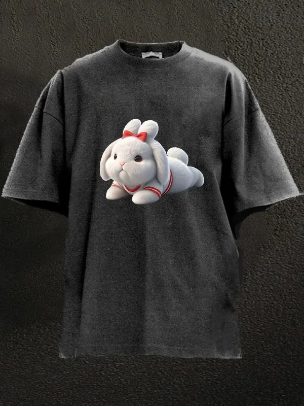 Layering T-Shirt-rabbit push-up Washed Gym Shirt