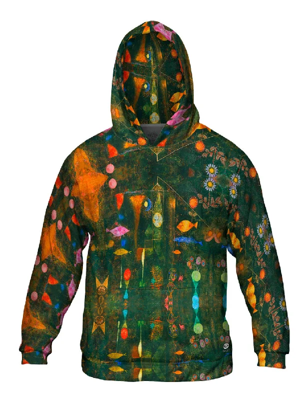 Drawstring Hoodie-Paul Klee - "Fish Magic" (1925)