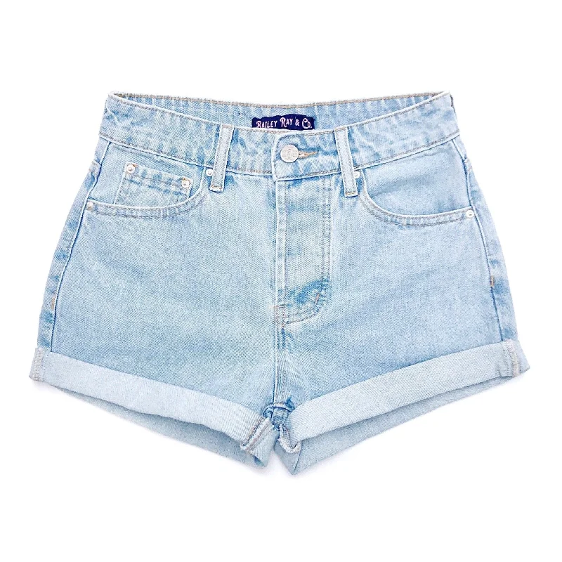 Mesh Shorts-High Waisted Denim Shorts  - The Becca