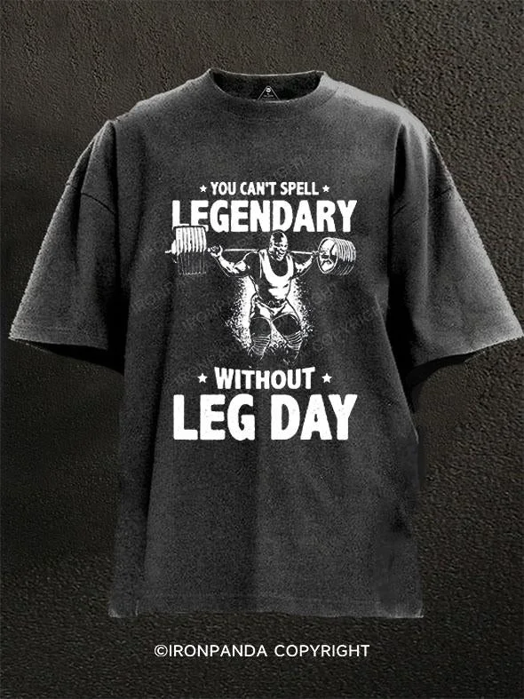 Gym T-Shirt-LEG DAY Washed Gym Shirt