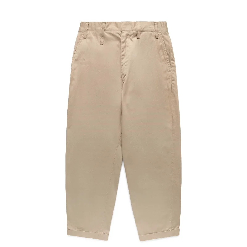 Button Fly Pants-WIDE CROPPED PANTS