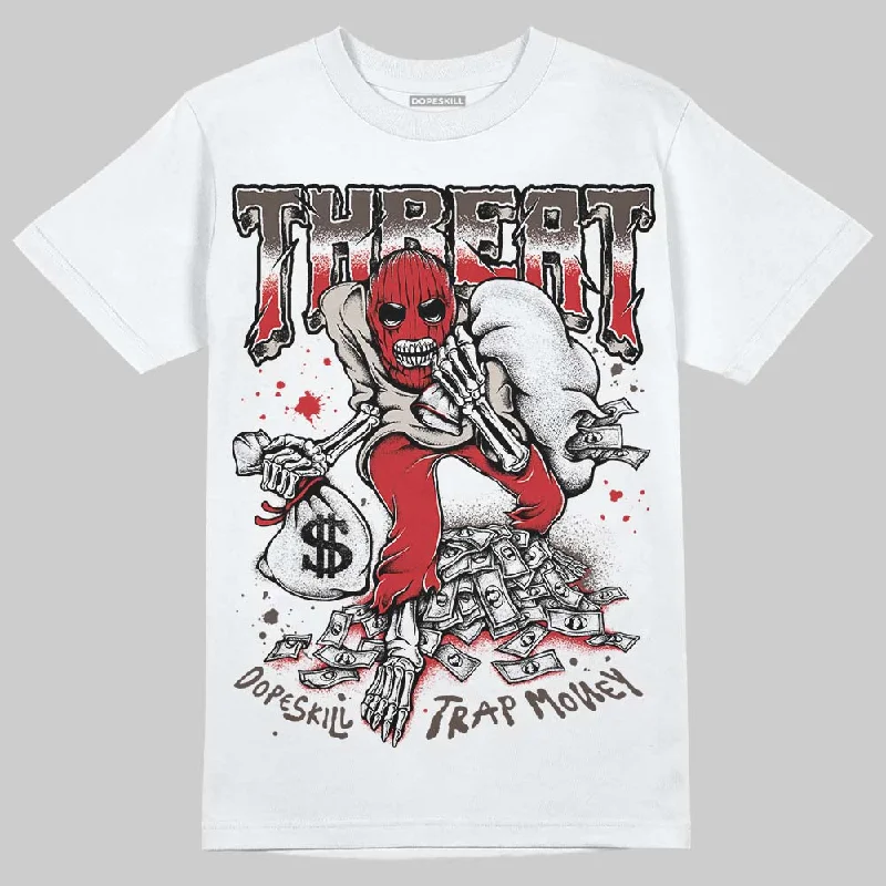 Fitted T-Shirt-Samba OG White Better Scarlet DopeSkill T-Shirt Threat Graphic