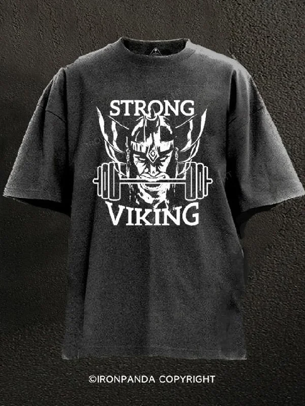 Cartoon T-Shirt-Weight Viking Washed Gym Shirt