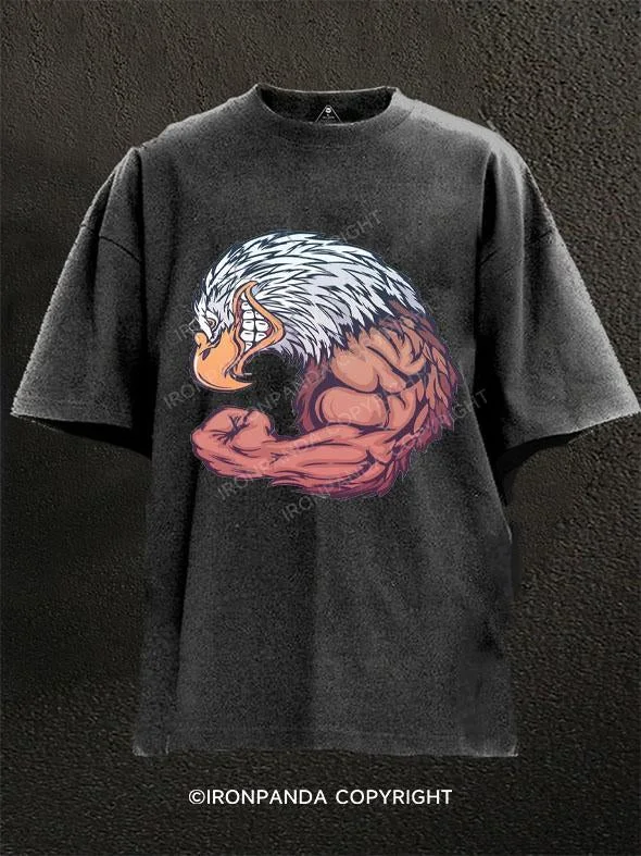 Skate T-Shirt-Eagle muscle Washed Gym Shirt