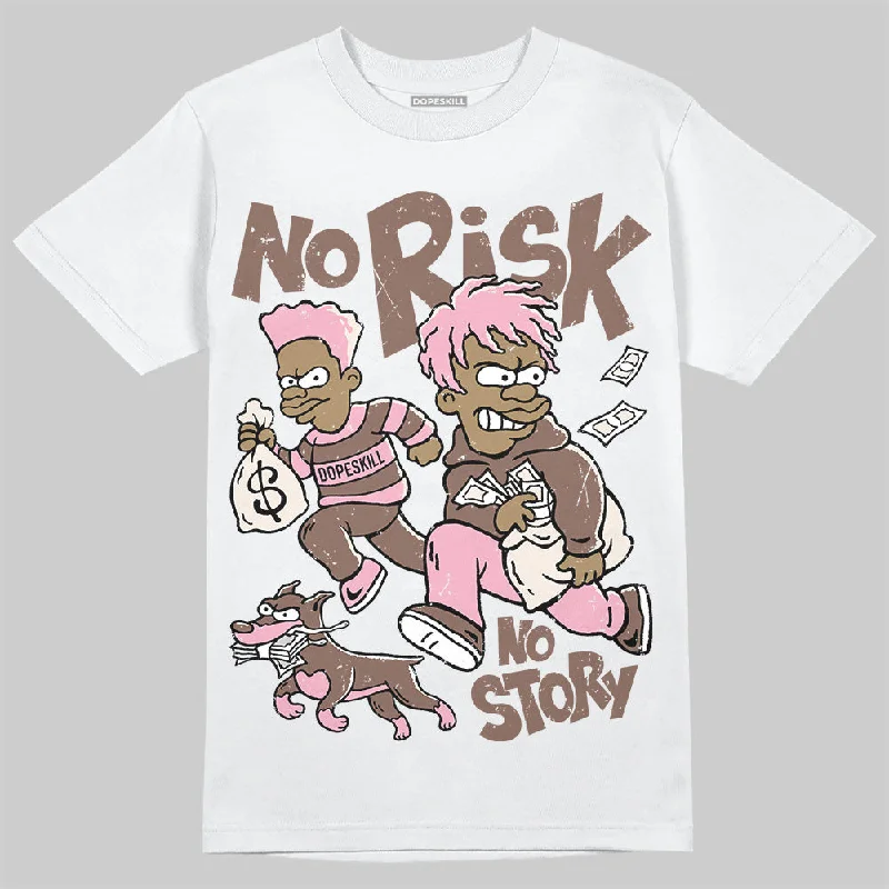 Urban Style T-Shirt-Campus 00s Dust Cargo Clear Pink DopeSkill T-Shirt No Risk No Story Graphic