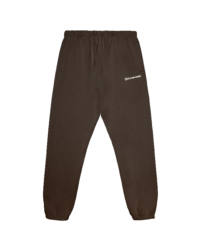 Washed Pants-Embroidered Logo Sweatpant