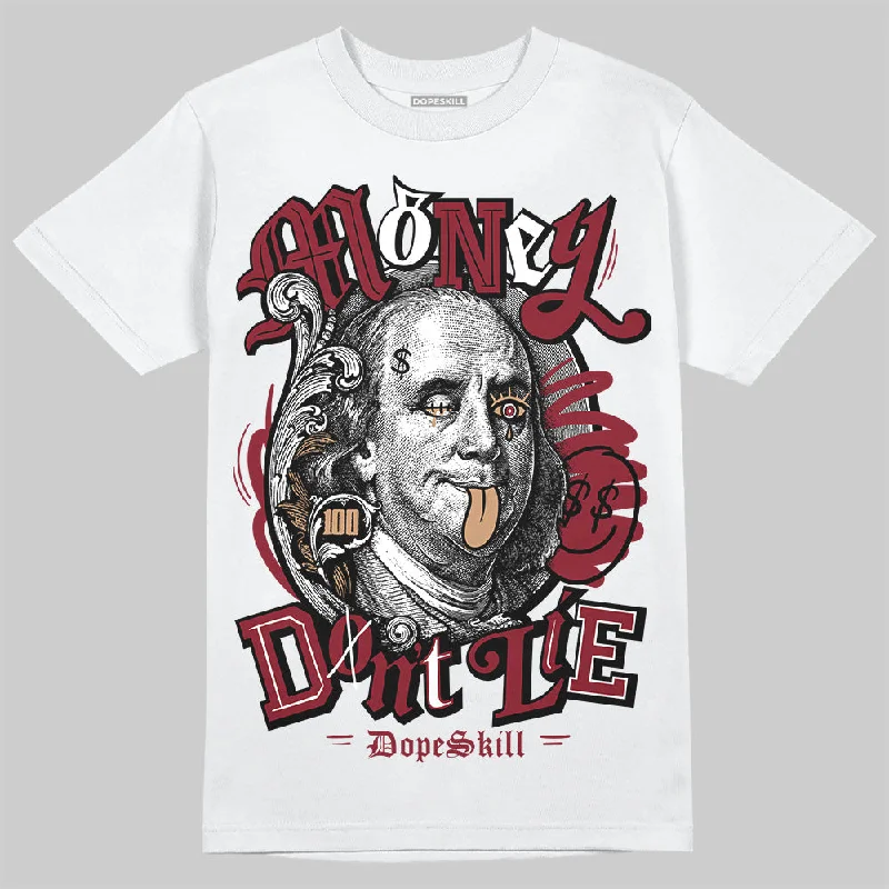 Slogan T-Shirt-Samba OG Collegiate Burgundy DopeSkill T-Shirt Money Don't Lie Graphic