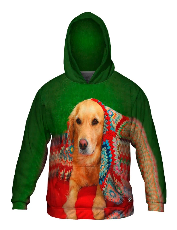 Camouflage Hoodie-Golden Retriever Blanket