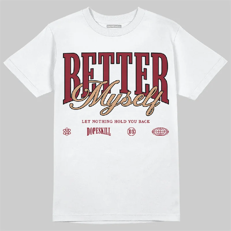 Signature T-Shirt-Samba OG Collegiate Burgundy DopeSkill T-Shirt Better Myself Graphic