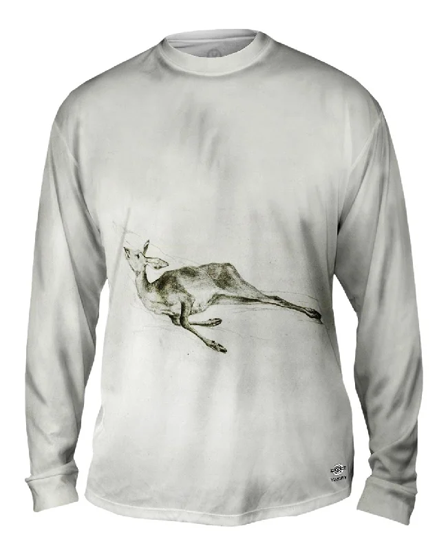 Two Tone Long Sleeve-John Singer Sargent - "Deer" (1872)