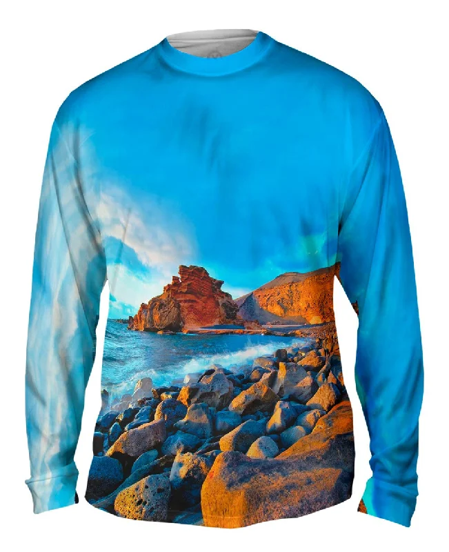 Heavy Cotton Long Sleeve-Canary Islands Spain El Golfo Beach