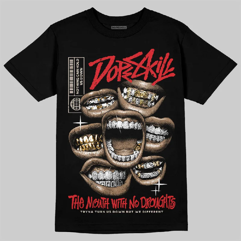 Heavyweight T-Shirt-Samba OG Talchum Pack Scarlet DopeSkill T-Shirt The Mouth With No Droughts Graphic