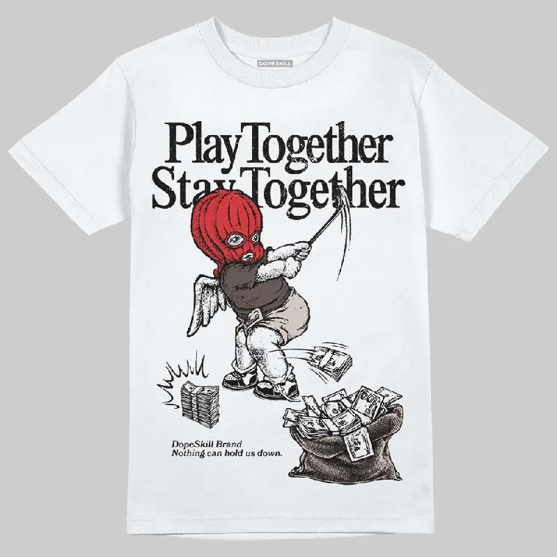 Trendy T-Shirt-Samba OG White Black Clear Granite DopeSkill T-Shirt Play together, Stay together Graphic