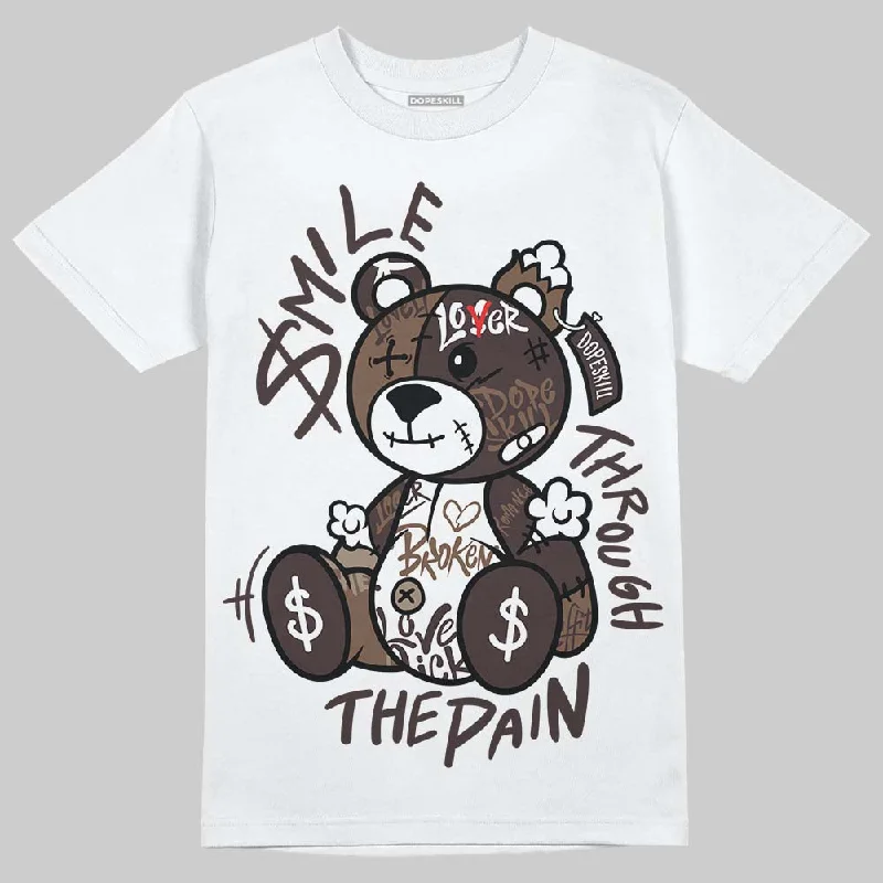 Trendy T-Shirt-Baroque Brown 12s DopeSkill T-Shirt Smile Through The Pain Graphic