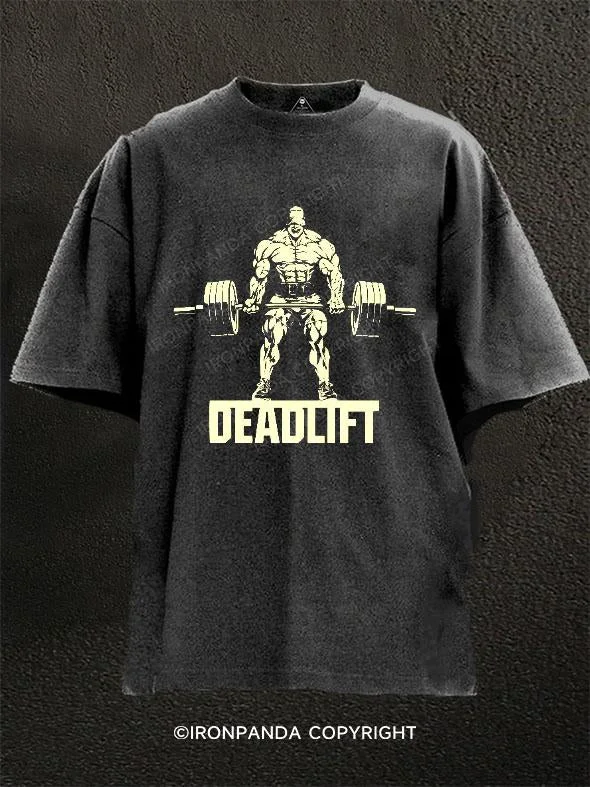 Outdoor T-Shirt-DEADLIFT Washed Gym Shirt