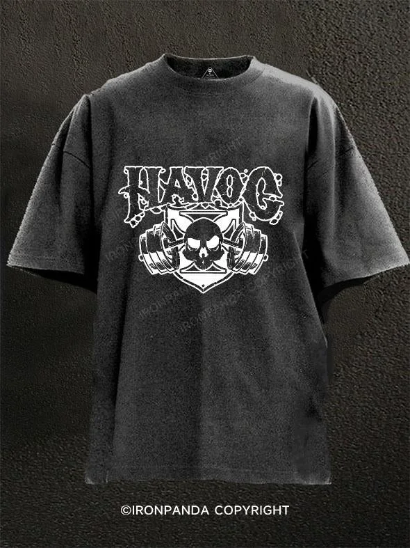 Cool Print T-Shirt-Havoc Washed Gym Shirt