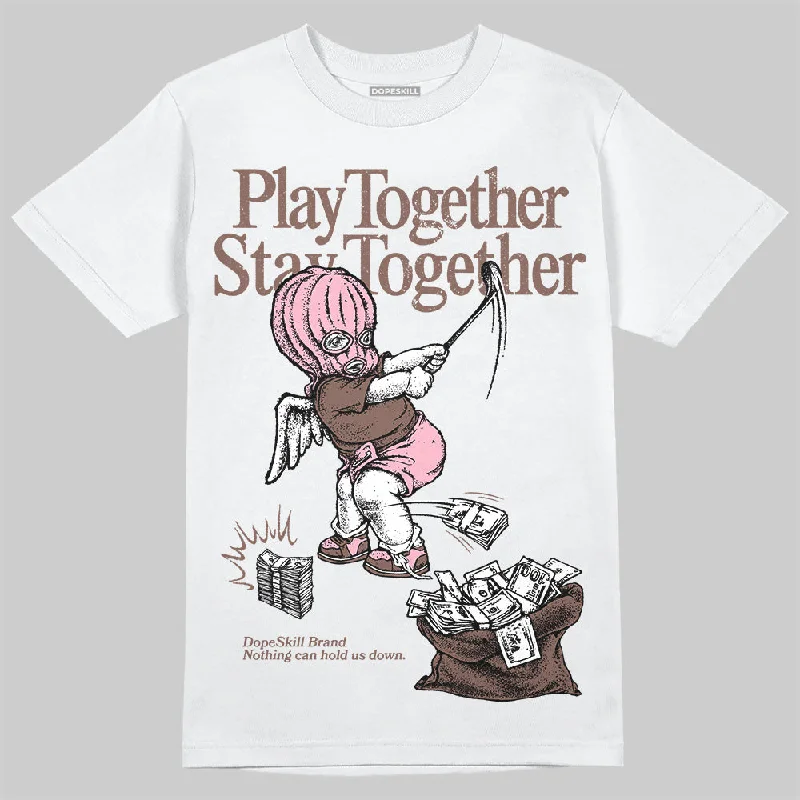 Beach T-Shirt-Campus 00s Dust Cargo Clear Pink DopeSkill T-Shirt Play together, Stay together Graphic